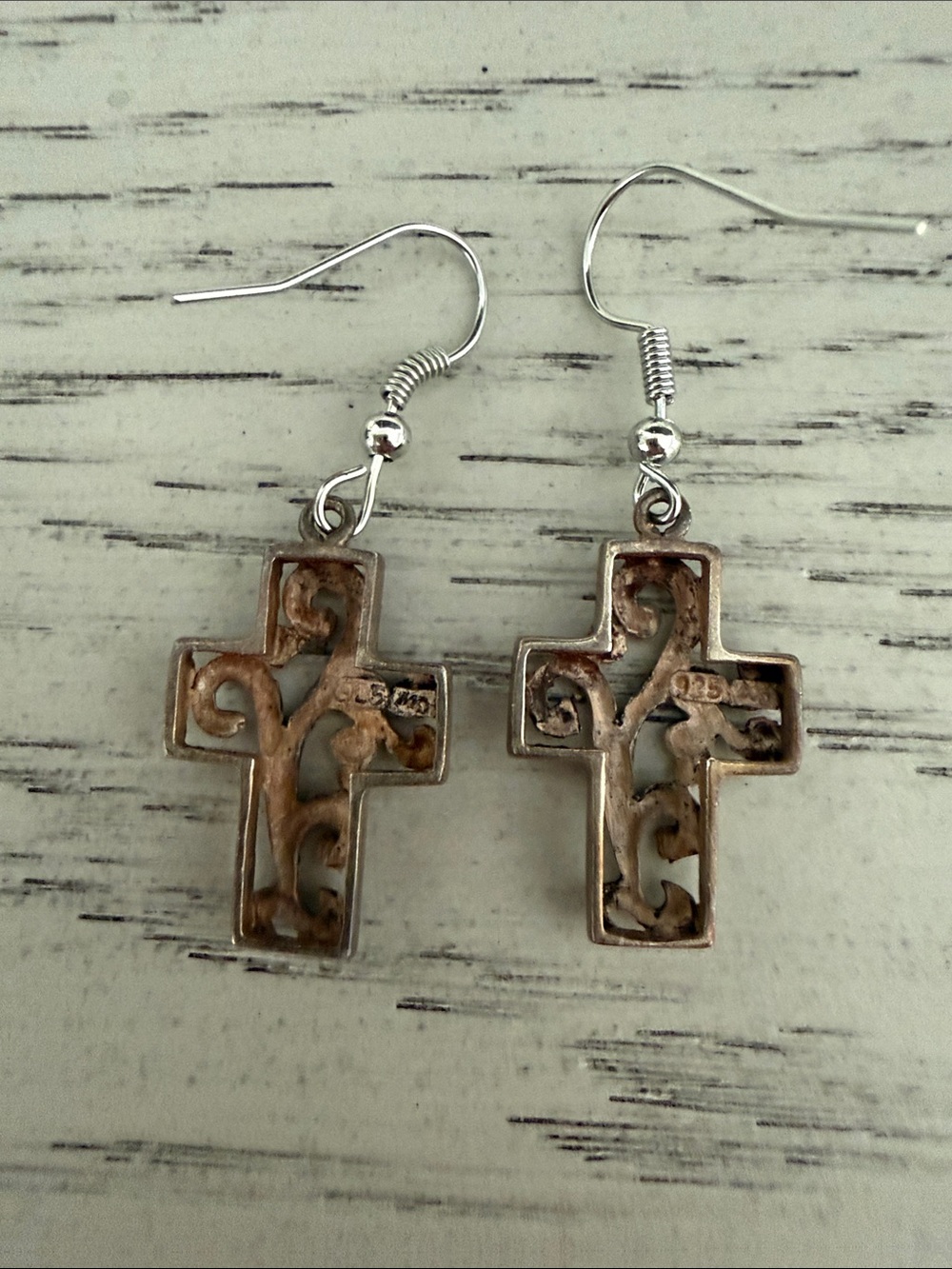 Any offers accepted 🎉Sterling Silver Cross Earrings - Picture 3 of 3